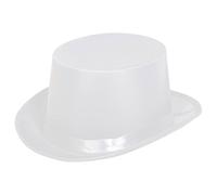 Folat Chapeau de fête Gentleman Roue Top Chapeau Blanc