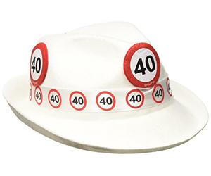 Folat Chapeau Trilby Blanc 40e signalisation de signalisation