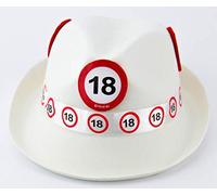 Folat Chapeau Trilby Blanc du 18e Anniversaire
