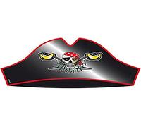 red pirate lot de 8 chapeaux en carton