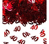 Folat Confettis de Table Motif Nombre, 1 x 14 g, Rouge Rubis
