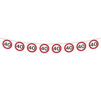 Folat Creative Traffic Sign Fête d'anniversaire 12 m bannière - 40e Anniversaire