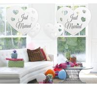 Folat - Décoration à Suspendre Just Married Cœurs - 5 pièces