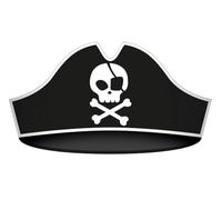 Folat Décoration anniversaire enfant Party-33,5 x 15 cm-6 pièces-Accessoires de chapeau filles et les garçons de la fête des pirates, 27479, Multicolore