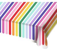 Folat Décoration d'anniversaire colorée-Nappe-Stripetastic-180 x 130 cm-Articles de fête pour enfants et adultes, 27770, Multicolore