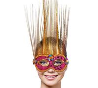 Folat Deluxe vénitien Masque de fête (Taille Unique, Magenta/doré)