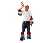 Folat Ensemble de volants pour les jambes et les bras Rouge Blanc Bleu Feuille, 30881, Meerkleurig
