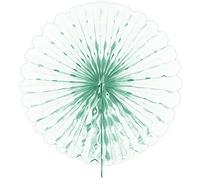 Folat - Éventail nid d'abeille Vert Menthe - 45 cm