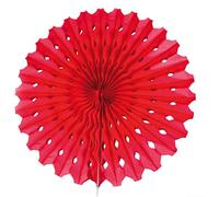 Folat - Éventail Rouge à Facettes - 45cm