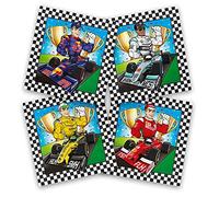 Folat Formula Lot de 20 Serviettes de Table thème Formule 1 pour Anniversaire d'enfant ou fête à thème