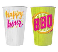 Folat- Gobelets Summer 700ml-6 pièces, 65841, Multicolore