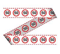Folat Guirlande de fête Motif Ruban de Chantier orné de Panneaux de signalisation 15 m