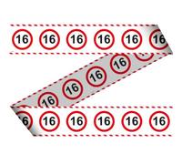 Folat Guirlande de fête Motif Ruban de Chantier orné de Panneaux de signalisation 15 m, Blau Oder Gelb - Bitte Angeben, Sonst Wird Eine Zufällig Auswahl Geschickt