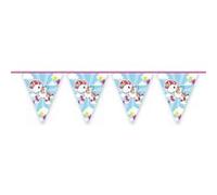 Folat ligne du drapeau Licorne 10 m bleu clair/blanc/rose Roze G