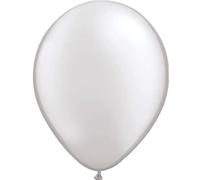 Folat-Lot ballons argentés métallisés 30 cm Métalliques 30cm-100 pièces, 08119, 100er Pack