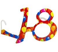Folat Lunettes Ballons 18e Anniversaire, 24833, Rouge, 18