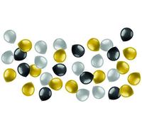 Folat - Mini Ballons Rich Metallics 13cm - 50 pièces, Argent/Noir/Or - Brillant