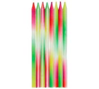 Folat Neon Delight-10 cm-24 pièces-Bougies décoration de D'anniversaire, Happy Birthday, Anniversaires, Gâteau de Mariage, 24190, Multicolore