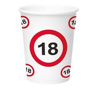 Folat Neu Tasse Panneau de signalisation 18, 350 ML, Lot de 8