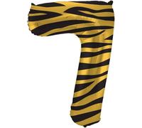 Folat- Number 64167 Ballon Aluminium Numéro Chiffre 7 Tiger Chic 86 cm-héliumballon pour Date, Anniversaire, Décoration, Coloré