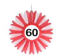 Folat Panneau de signalisation pour 60e anniversaire 3 compartiments décoratifs