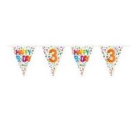Folat pendule 3 ans Happy Bday 10 mètres Multicolor G