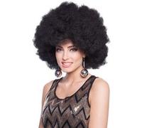 Folat Perruque afropruik polyester noir taille unique Zwart G