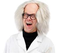 Folat perruque Einstein hommes 58 cm polyester blanc Wit G