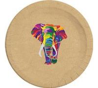 Folat planches de fête Eléphant 23 cm carton brun 8 pièces G