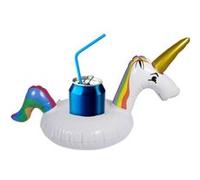 Folat porte-gobelet licorne gonflable 37 cm blanc/or Doré G