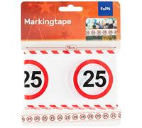 Folat Ruban adhésif 28425 pour 25e anniversaire - Motif panneau de signalisation - Multicolore