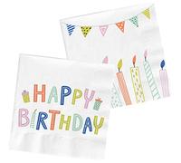 Folat Serviettes Eco Party 33x33cm-20 pièces, 62837, Multicolore, Mittel