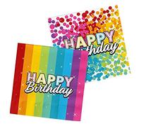 Folat - Serviettes Rainbow Bday 33x33 cm - 20 pièces