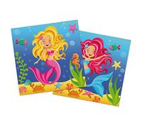 Folat - Serviettes Sirène 33x33 cm - 20 pièces