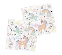 Folat Serviettes Unicorns & Rainbows 33x33cm-20 pièces, 68349, Multicolore, Mittel