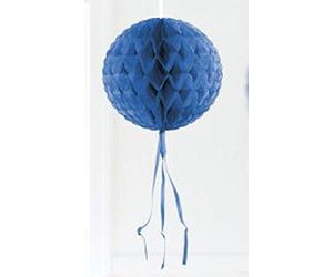 Folat Suspension Balle en Papier nid d'abeille Bleu 30 cm