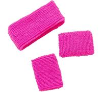Folat - Sweatbands Neon Pink - 3 pièces