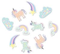 Folat- Unicorns & Rainbows Confettis de Table XL Rainbows-45 pièces, 68321, Multicolore