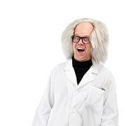 Folat- Wig Einstein. Halloween Perruque, 26745, Blanc, Taille Unique