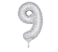 Folate 631402 - Ballon de fleuret numéro 9 - blanc/d'argent - environ 86 cm