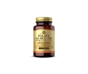 Folate 666 mcg DFE (Acide Folique 400 mcg) 250 Comprimés Solgar