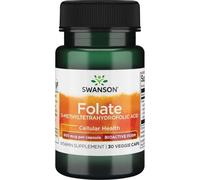 Folate (acide 5-méthyltétrahydrofolique), 400mcg - 30 vcaps