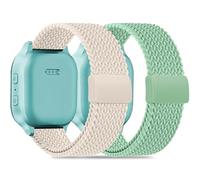 Folavii Lot de 2 bracelets magnétiques tressés compatibles avec Cosmo JrTrack 5/4/3/2 SE/2/JrTrack & Gizmo Adventrue 3 3 2 1/Gabb 3e 3 2 1/SyncUP Watch 2 1, lot de 2 bracelets doux et respirants à