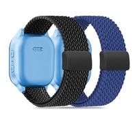Folavii Lot de 2 bracelets magnétiques tressés compatibles avec Cosmo JrTrack 5/4/3/2 SE/2/JrTrack & Gizmo Adventrue 3 3 2 1/Gabb 3e 3 2 1/SyncUP Watch 2 1, lot de 2 bracelets doux et respirants à