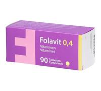 Folavit 0,4 mg | Acide folique essentiel Comprimé(S) 90 pc(s)