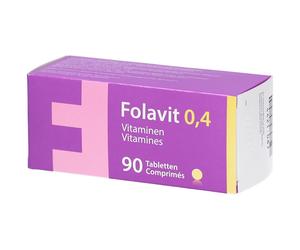 Folavit 0,4 mg | Acide folique essentiel Comprimé(S) 90 pc(s)
