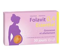 Folavit 0,4mg Essential Acide Folique Grossesse Et Allaitement 30 Comprimés + 30 Gélules