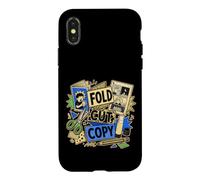 Fold Cut Copy Mini Fanzine Bande Dessinée Coque pour iPhone X/XS