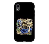 Fold Cut Copy Mini Fanzine Bande Dessinée Coque pour iPhone XR