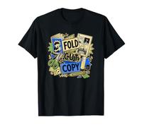 Fold Cut Copy Mini Fanzine Bande Dessinée T-Shirt